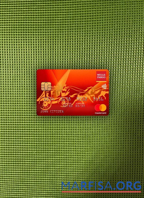 Blank USA Wells Fargo bank mastercard photolook front download for verification